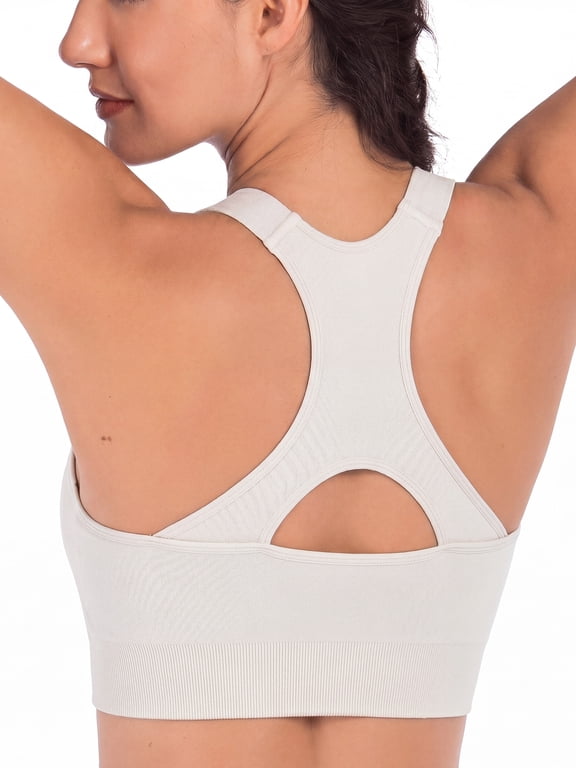 Sports Bras for Women,Padded Strappy Sports Bras Criss-Cross Back Medium Support Sports Bras with Removable Cups
