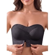 MINTREUS Strapless Bras for Women Wirefree Non-Slip Seamless Padded Bandeau Push up Jelly Bra
