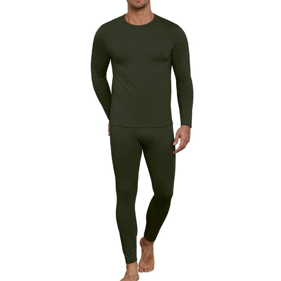 MINTREUS Thermal Underwear for Men Long Johns with Fleece Lined, Base Layer Men Cold Weather Top Bottom
