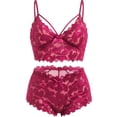 thumbnail image 1 of MINTREUS Lingerie for Women Lace Pajamas Lingerie Set High Waist Sleepwear Bra and Panty 2 Piece Nightwear S-2XL, 1 of 5
