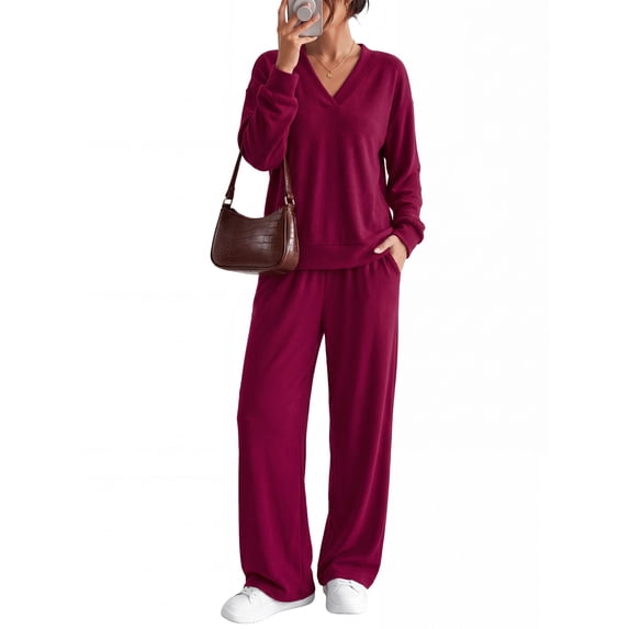 MINTREUS Women's 2 Piece Matching Lounge Sets Soft Loungewear 2026 Trendy Fall Outfits