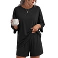 thumbnail image 1 of MINTREUS Womens Pajamas Sets 2 Piece knit Lounge Set Sleepwear With Pockets Loose fit M-3XL, 1 of 8