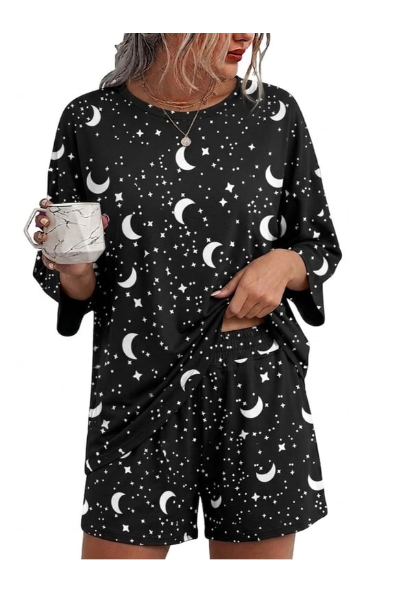 Womens Pajamas Sets 2 Piece knit Lounge Set Sleepwear With Pockets Loose fit M-3XL
