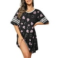 thumbnail image 1 of MINTREUS Women's Valentine's Day Nightgown Short Sleeve Nightshirt V Neck Sleep Shirt Loose Loungewear Casual Sleepwear S-3X, 1 of 8