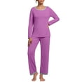 thumbnail image 1 of MINTREUS Women's Pajama Set Long Sleeve Sleepwear Ladies Soft Pjs Lounge Sets, 1 of 6