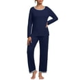 thumbnail image 1 of MINTREUS Women's Pajama Set Long Sleeve Sleepwear Ladies Soft Pjs Lounge Sets, 1 of 6