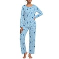 thumbnail image 1 of MINTREUS Women's Pajama Set Long Sleeve Sleepwear Ladies Soft Pjs Lounge Sets, 1 of 6
