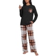 thumbnail image 1 of MINTREUS Womens Pajama Sets Long Sleeve Pj Set Soft Two Piece Sleepwear Set with Pockets, 1 of 8