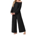 thumbnail image 1 of MINTREUS Women's Pajama Set Long Sleeve Sleepwear Set Soft Two Piece Matching Set with Pockets, 1 of 6
