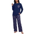 thumbnail image 1 of MINTREUS Womens Pajama Sets Long Sleeve Pj Set Soft Two Piece Sleepwear Set with Pockets, 1 of 8