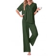 thumbnail image 1 of MINTREUS Women's Pajama Set Short Sleeve Sleepwear Set Soft Two Piece Matching Set with Pockets, 1 of 5