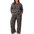 thumbnail image 1 of MINTREUS Plus Size Lounge Sets for Women Long Sleeve Tops and Long Pants Soft Comfy Pajamas Set Oversized 2 Piece Outfits 1X-5X, 1 of 3