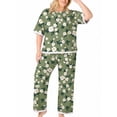 thumbnail image 1 of MINTREUS Lounge Sets for Women Plus Size Pajamas Neck Pullover Top Wide-Leg Pants Women's PJ Casual Set 1X-5X, 1 of 11