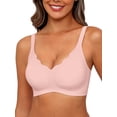 thumbnail image 1 of MINTREUS Women's Seamless Bras No Underwire Scalloped Push Up Bras Soft Wireless Comfort Bralettes Full Coverage, 1 of 8