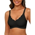 thumbnail image 1 of MINTREUS Women's Seamless Bras No Underwire Scalloped Push Up Bras Soft Wireless Comfort Bralettes Full Coverage, 1 of 8