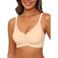 thumbnail image 1 of MINTREUS Women's Seamless Bras No Underwire Scalloped Push Up Bras Soft Wireless Comfort Bralettes Full Coverage, 1 of 8