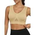 thumbnail image 1 of MINTREUS Women's Sports Bra Moderate Support Wide Strap Mesh Breathable Fitness Workout Yoga Bra, 1 of 7