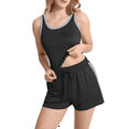 thumbnail image 1 of MINTREUS Womens Sleeveless Pajamas Set Casual Sleepwear Sets Tank Top and Shorts 2 Piece Loungewear, 1 of 8