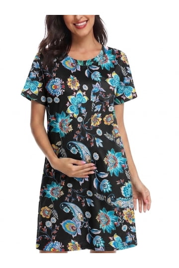 night dress walmart Sunkiss Frill Mini Dress White / Blue main image 1