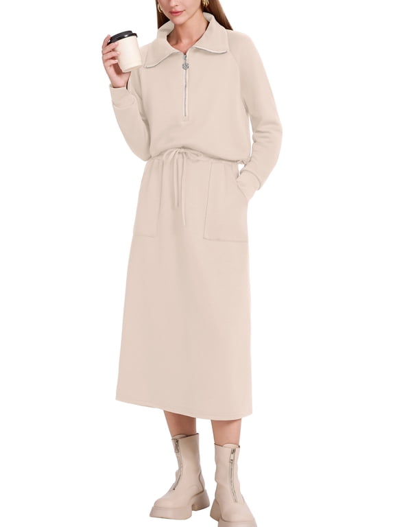 Women's 2 Piece Skirt Sets Fall Knit Long-Sleeved Zipper Top Lounge Travel Outfits Winter Clothing
