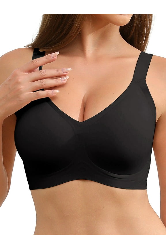 Bras for Women Supportive Wireless Push Up Bras Comfort No Underwire Full Coverage Seamless
