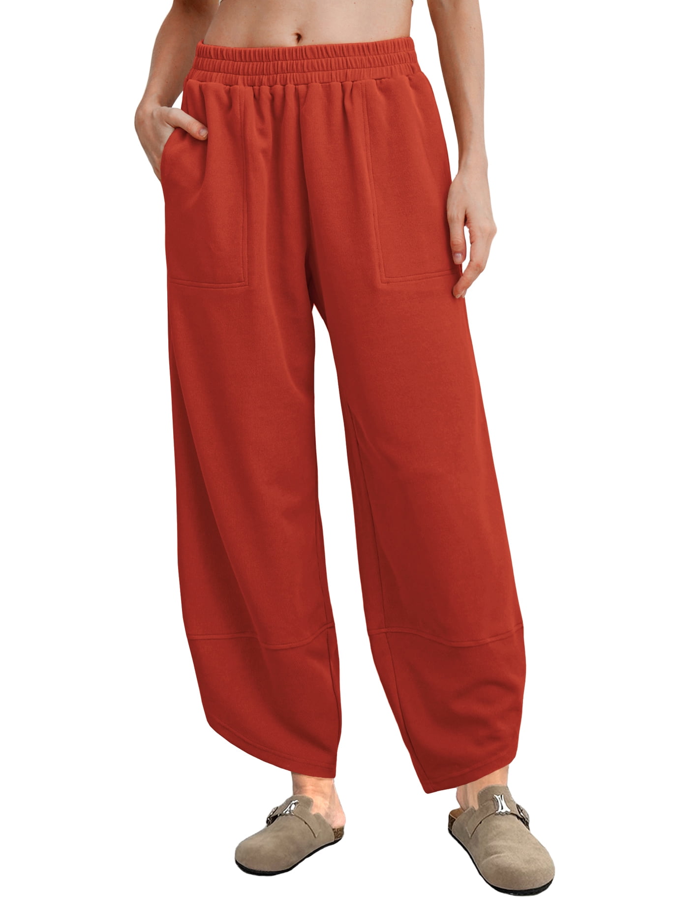 Women's Wide Leg Harem Pants - Super Baggy Casual Beach Palazzo Pants With Pockets