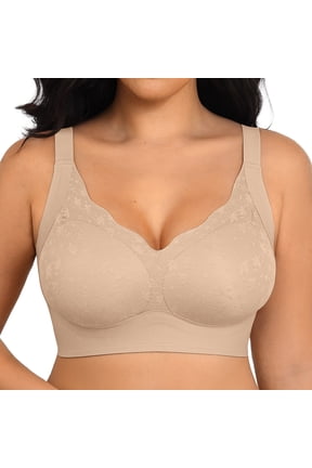 Womens Wireless Jelly Bra Plus Size Supportive Full Coverage Comfortable No Underwire Bras