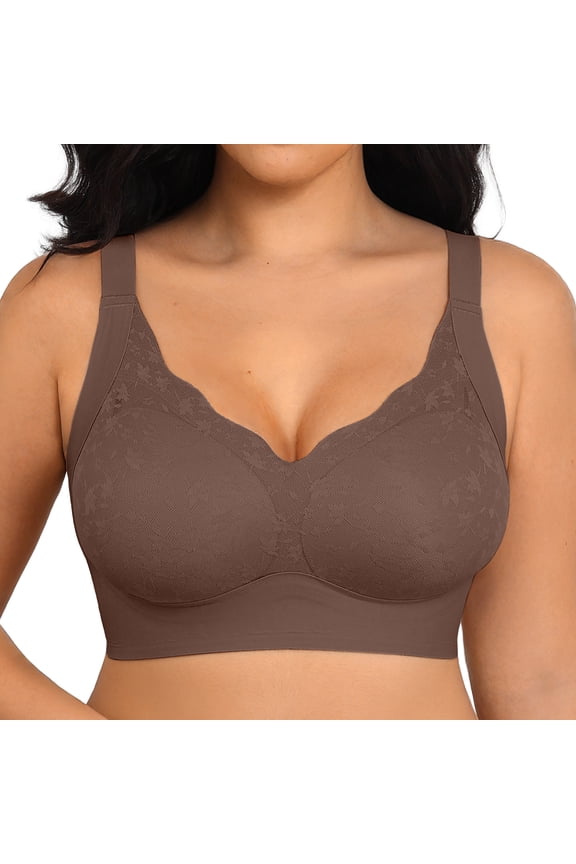Womens Wireless Jelly Bra Plus Size Supportive Full Coverage Comfortable No Underwire Bras