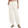 thumbnail image 1 of MINTREUS Womens Baggy Wide Leg Harem Pants Casual Elastic Waisted Palazzo Pants with Pockets, 1 of 7