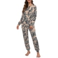 thumbnail image 1 of MINTREUS Womens Pajama Set Long Sleeve Sleepwear Nightwear Soft Pjs Lounge Sets With Pockets, 1 of 7