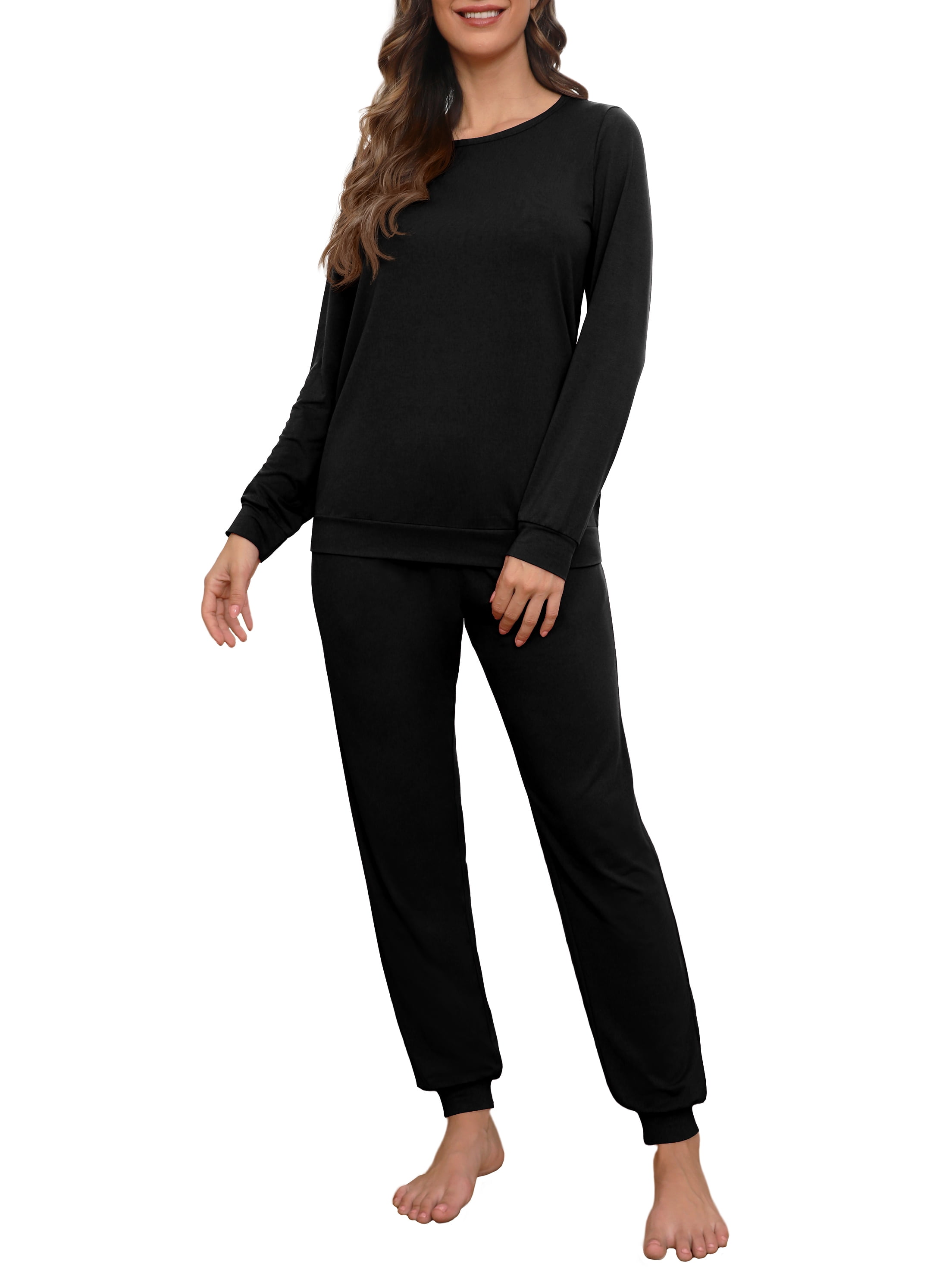 MINTREUS Womens Pajama Set Long Sleeve Sleepwear Christmas Nightwear Soft Pjs Lounge Sets With Pockets