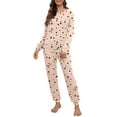 thumbnail image 1 of MINTREUS Womens Pajama Set Long Sleeve Sleepwear Nightwear Soft Pjs Lounge Sets With Pockets, 1 of 7