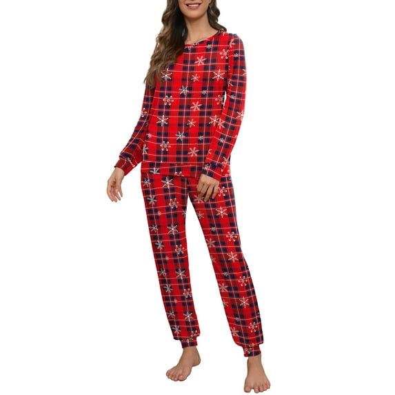 MINTREUS Womens Pajama Set Long Sleeve Sleepwear Nightwear Soft Pjs Lounge Sets With Pockets