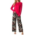 thumbnail image 1 of MINTREUS Womens Pajama Sets Soft Long Sleeve Sleepwear Ladies Loungewear Two Piece Pjs with Pockets, 1 of 7