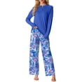 thumbnail image 1 of MINTREUS Womens Pajama Sets Soft Long Sleeve Sleepwear Ladies Loungewear Two Piece Pjs with Pockets, 1 of 7