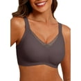 thumbnail image 1 of MINTREUS Womens Wireless Bras V Mesh Comfortable Bralette Supportive Tshirt Bra No Underwire Seamless Push Up, 1 of 8