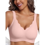 MINTREUS Women's Wireless Bras for Women Push Up Bras Full Coverage Bra Bralettes No Underwire Bra Comfortable Everyday Seamless