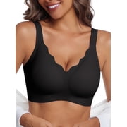 MINTREUS Women's Wireless Bras for Women Push Up Bras Full Coverage Bra Bralettes No Underwire Bra Comfortable Everyday Seamless