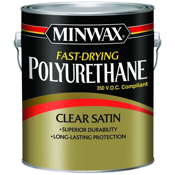 2-pack Minwax PolyHibuld Fast Drying Clear Satin Polycrylic - 2 Pack, 1 Gal Each — Residential Use, Standard Application