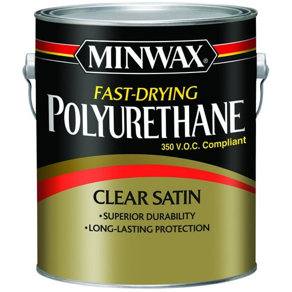 Minwax PolyHibuld Fast Drying Clear Satin Polycrylic - 2 Pack, 1 Gal Each