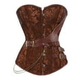 MINzYI Women's Gothic Steampunk Corset Bustier Waist Cincher Underbust
