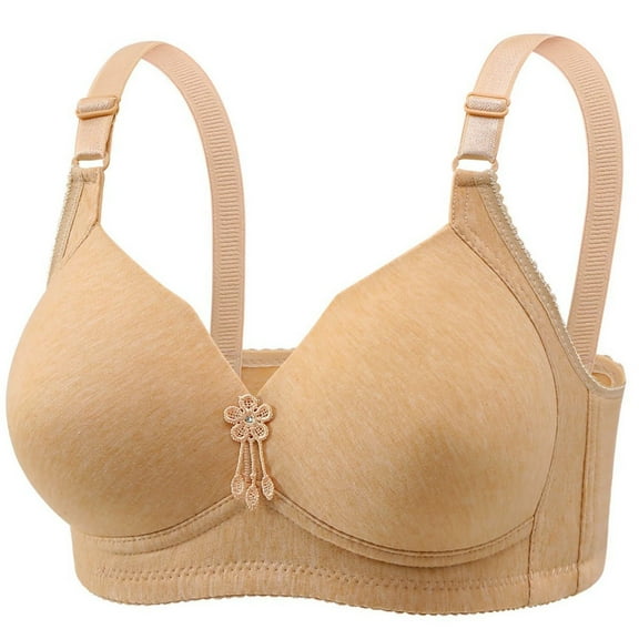 AWZXDE Plus Size Bra Women's Comfortable and Breathable Underwire- Bra for Support and Relaxation Beige,46