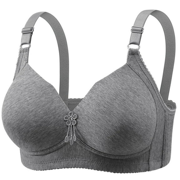 AWZXDE Plus Size Bra Women's Comfortable and Breathable Underwire- Bra for Support and Relaxation Grey,44
