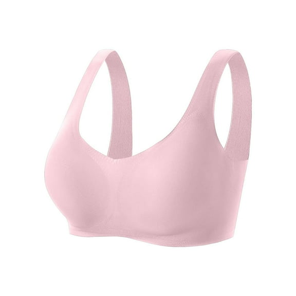 AWZXDE Seamless Women's Bra with Padded Prosthetic Inserts for Comfort and Support Pink,XXXL
