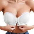thumbnail image 1 of AWZXDE Stylish Comfortable Front Closure Bra for Women Versatile Strapless Design for Everyday Leisure Wear Fit for All Seasons White,M, 1 of 9