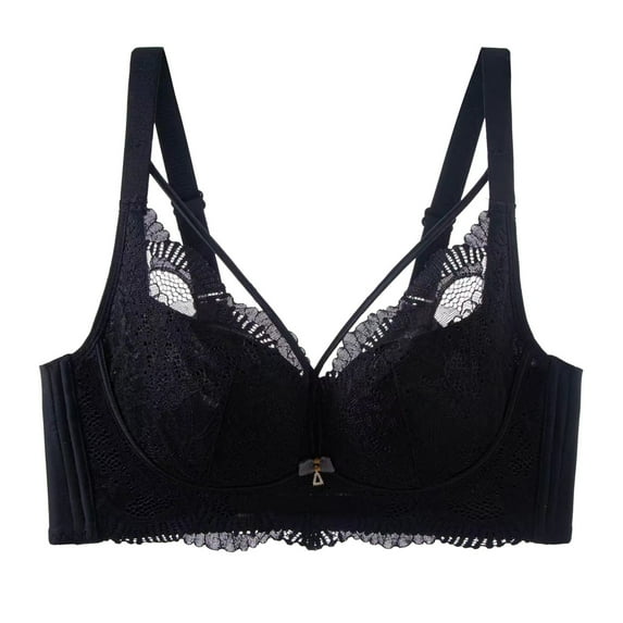 AWZXDE Wireless Women's Bra - Seamless Smooth Comfort T-Shirt Style for Everyday Wear - Wirefree Support and Flexibility Black,38