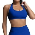 thumbnail image 1 of AWZXDE Women Sports Bras Medium Low Support Seamless Open Back Workout Crop Top Gym Padded Yoga Bra for Active Women BU2,S, 1 of 4