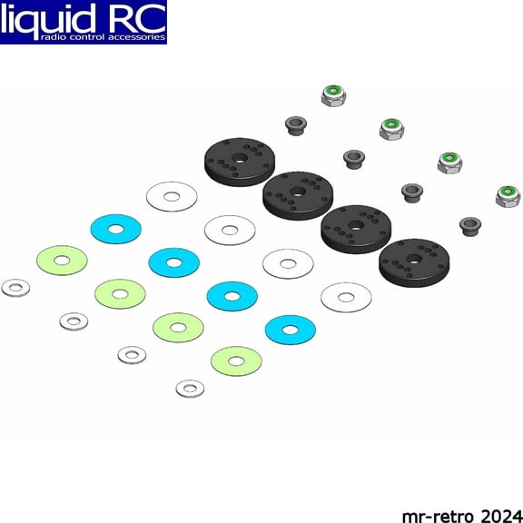 MIP Bypass1 Pistons 5-Hole Set, 16mm: Tekno 1/8th, MIP19010