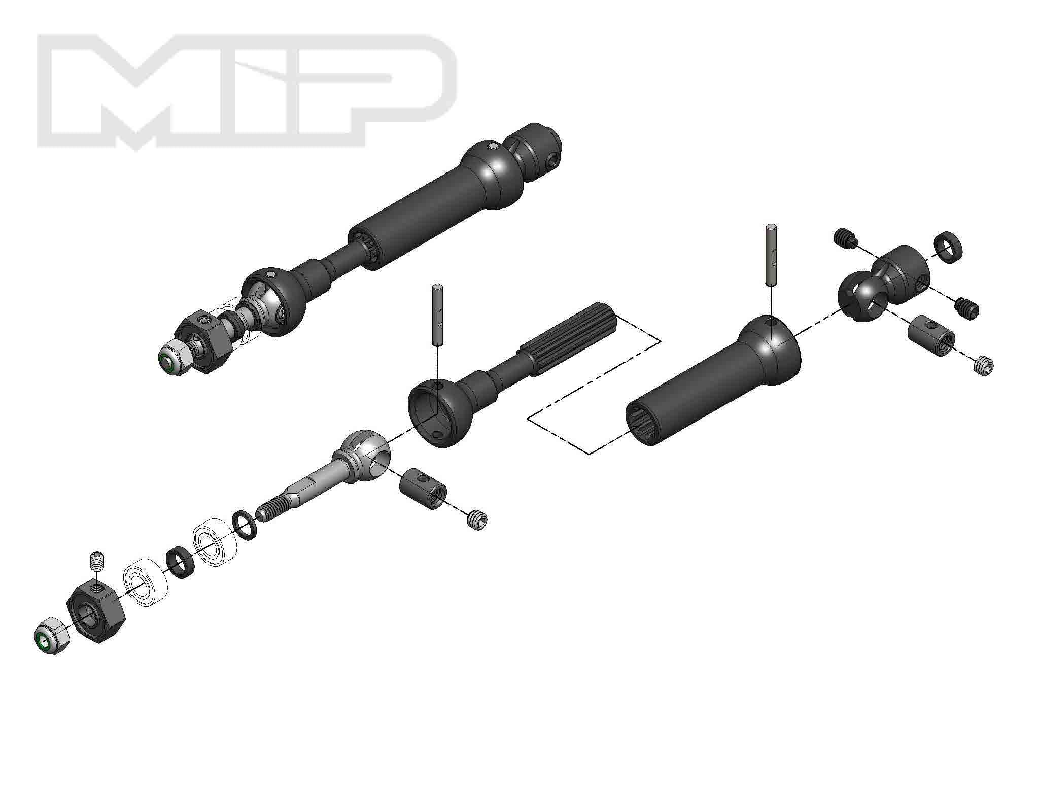MIP 18140 CVD Drive Kit Rear 87mm to 112mm w/ 5mm Bearing - Walmart.com