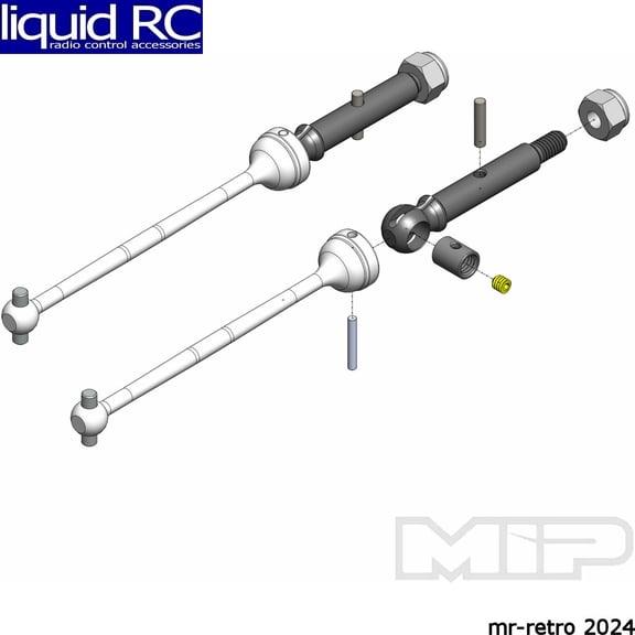 MIP Shiny CVD Kit Losi Mini-T B 2 Series High Quality Steel Slim Design MIP20060